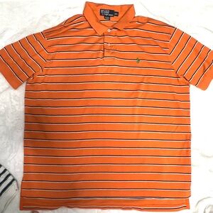 Ralph Lauren Orange Polo with Stripes